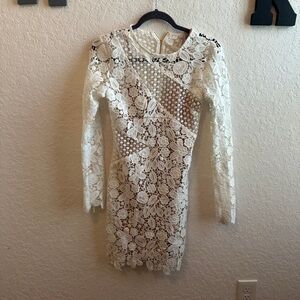 Elegant White Lace Dress